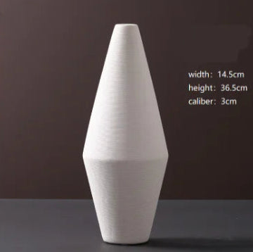Minimalist White Ceramic Vase