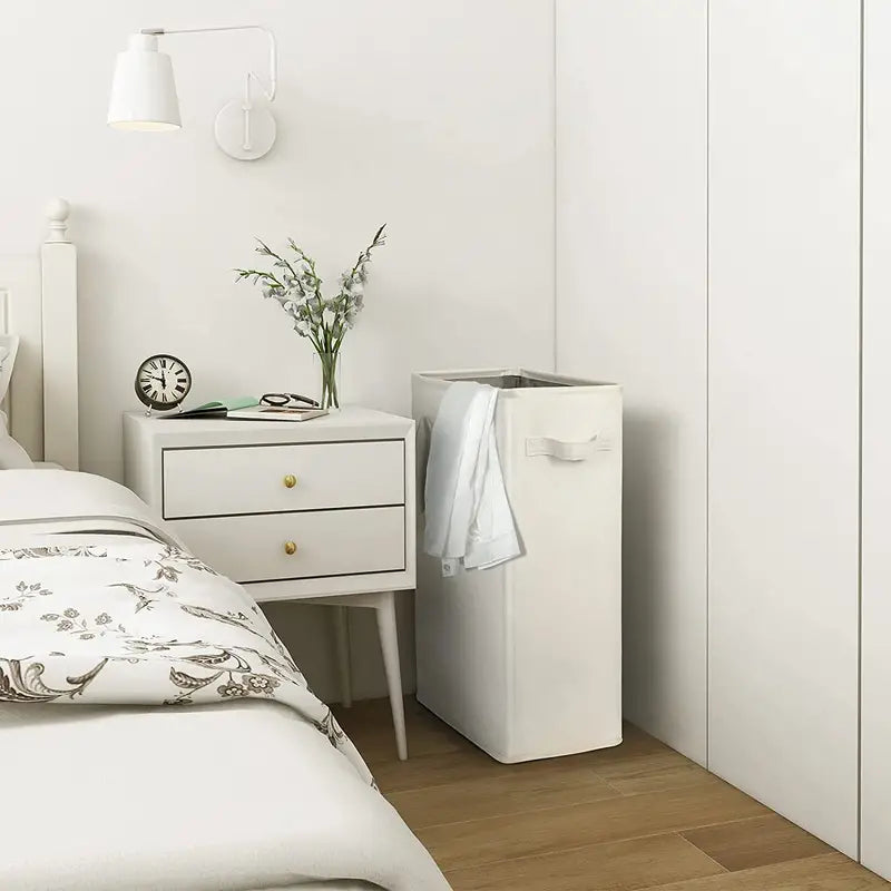 Collapsible Slim Laundry Hamper with Handles 45L