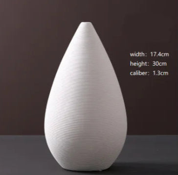 Minimalist White Ceramic Vase