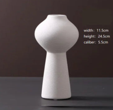 Minimalist White Ceramic Vase