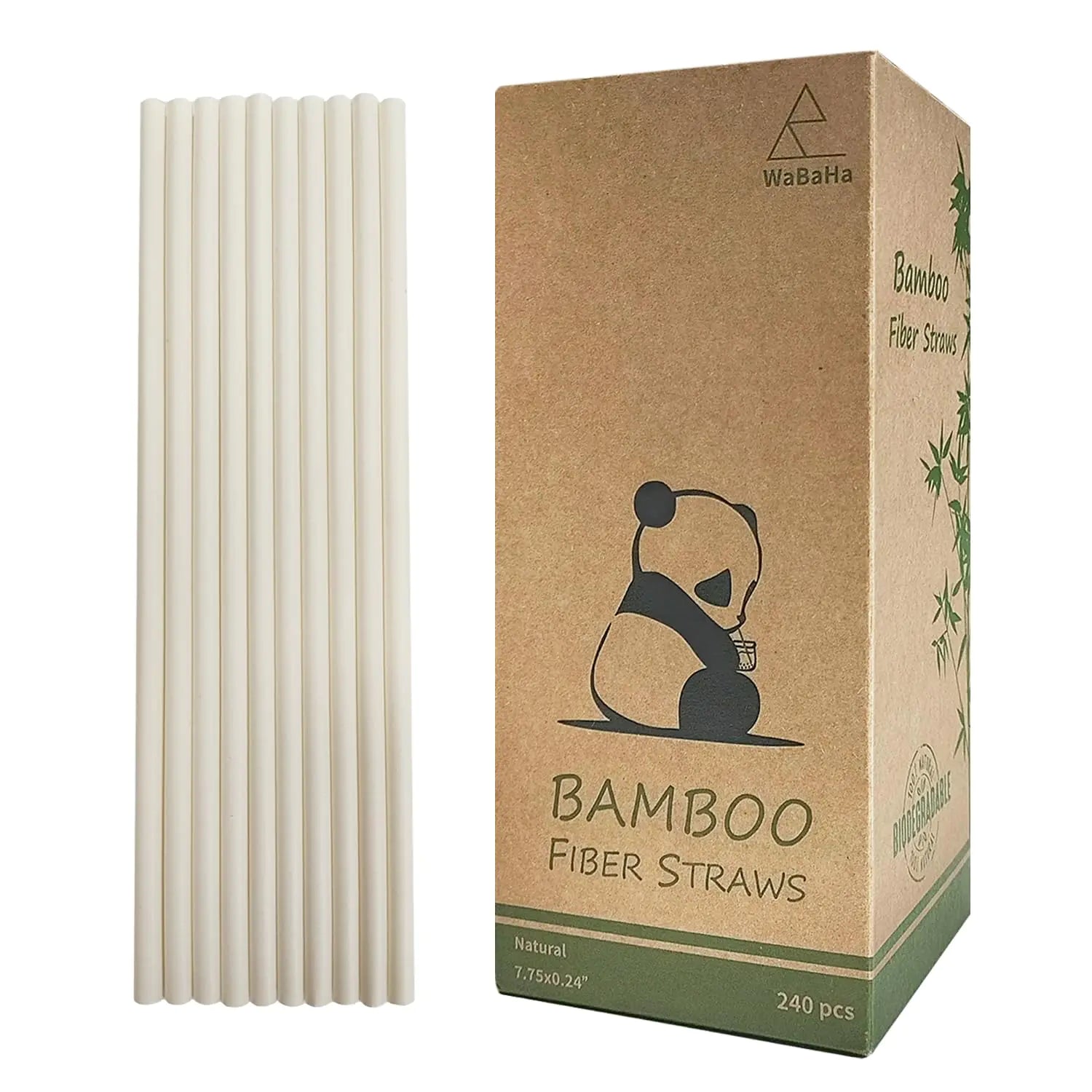 Biodegradable Bamboo Fiber Drinking Straws