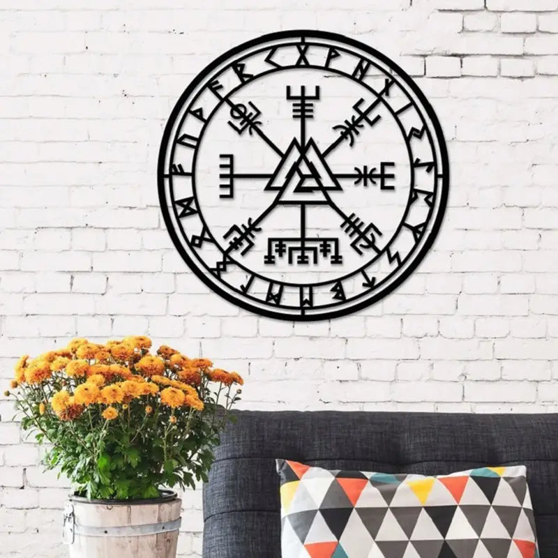 Viking Compass Wall Art Decor - Norse Mythology Symbol