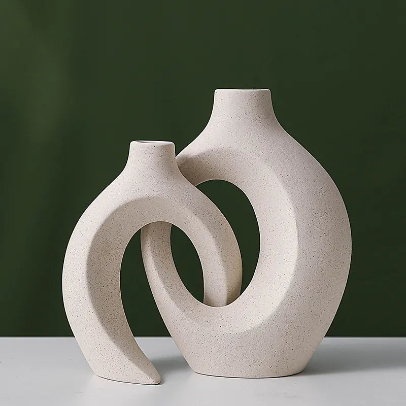 European Ceramic Vase Set - Minimalist Home Decor
