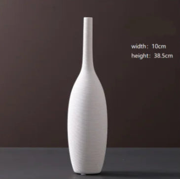 Minimalist White Ceramic Vase