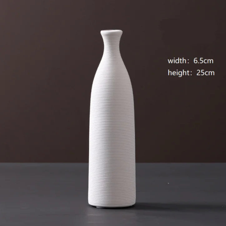 Minimalist White Ceramic Vase
