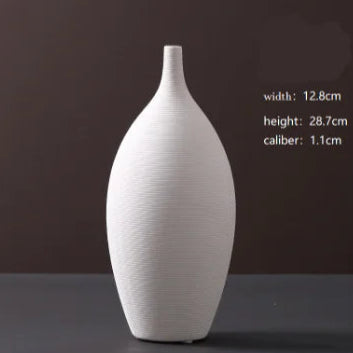 Minimalist White Ceramic Vase
