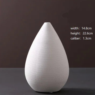 Minimalist White Ceramic Vase