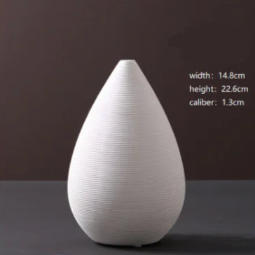 Minimalist White Ceramic Vase