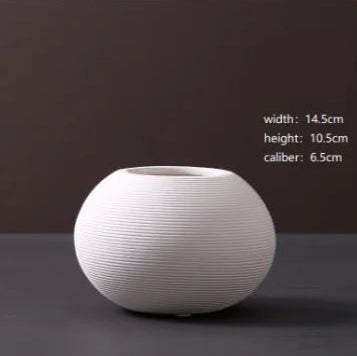 Minimalist White Ceramic Vase