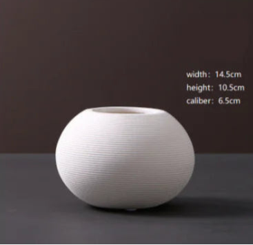Minimalist White Ceramic Vase