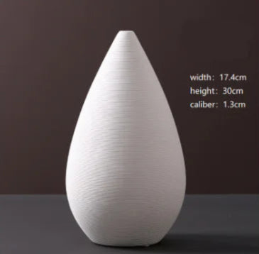 Minimalist White Ceramic Vase