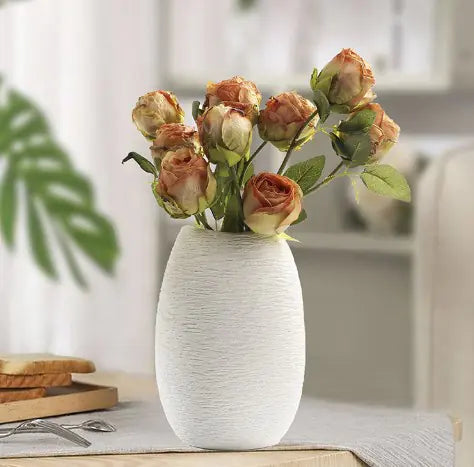 Creative White Ceramic Vase for Home Decor (Nordic Style)
