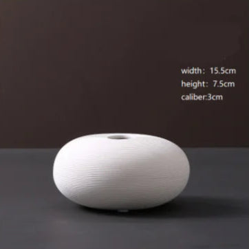 Minimalist White Ceramic Vase