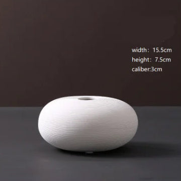 Minimalist White Ceramic Vase