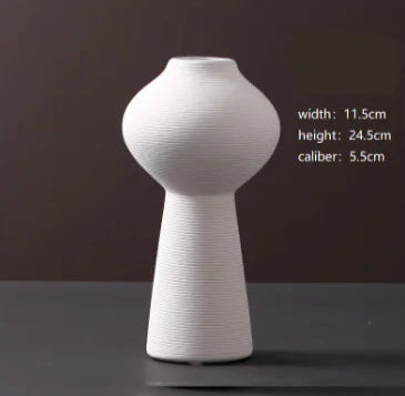 Minimalist White Ceramic Vase