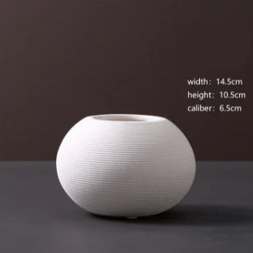 Minimalist White Ceramic Vase
