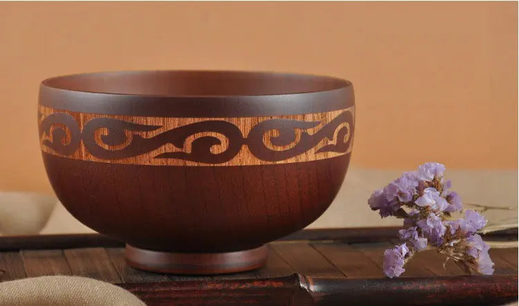 Mongolian Wooden Craft Bowl for Tableware