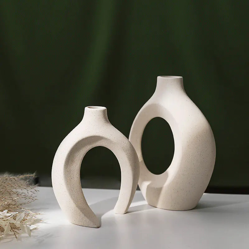 European Ceramic Vase Set - Minimalist Home Decor