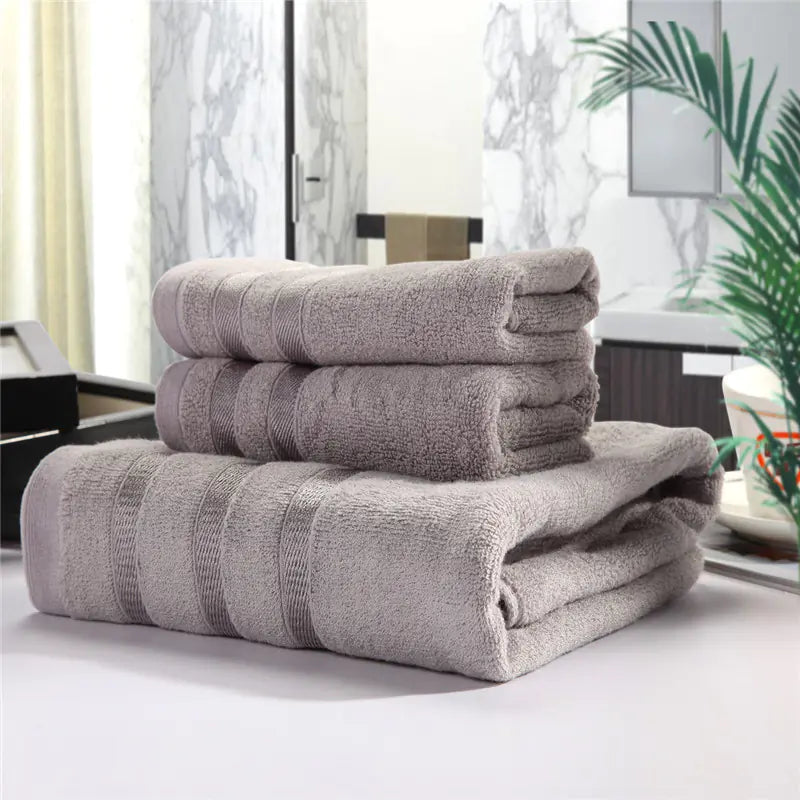 Bamboo Fiber Bath Towel Set