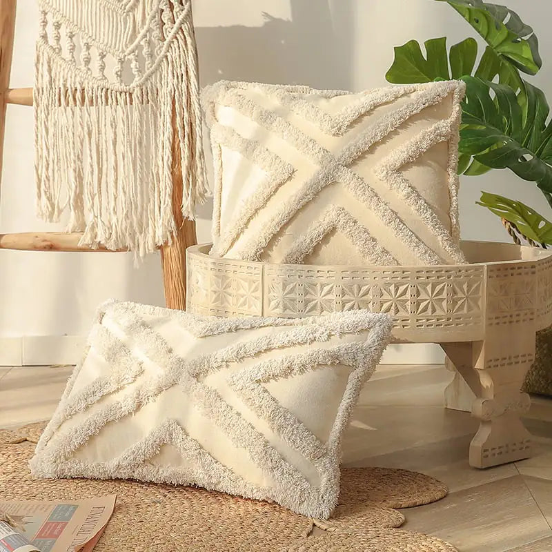 Tassel Tufted Decorative Pillow Cushion Cover