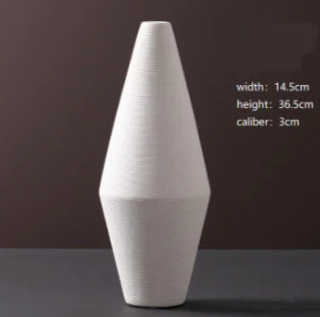 Minimalist White Ceramic Vase