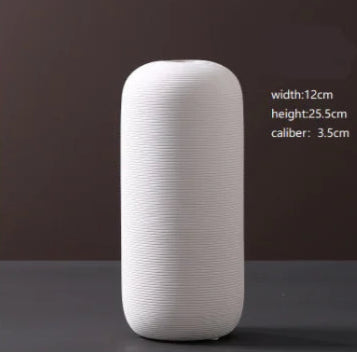 Minimalist White Ceramic Vase