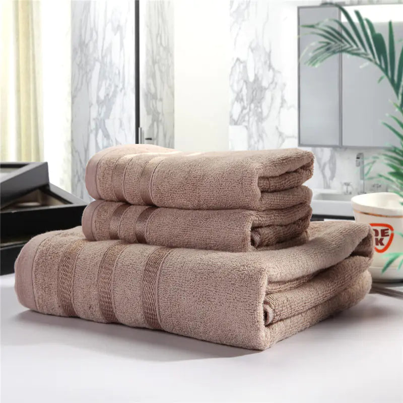 Bamboo Fiber Bath Towel Set