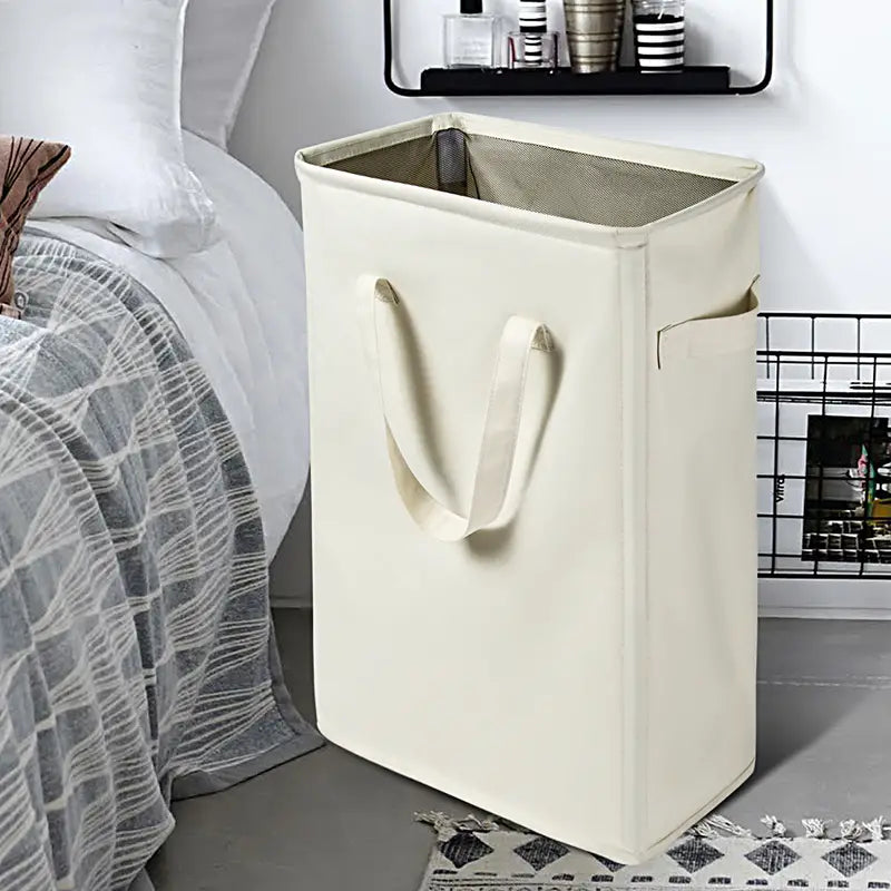 Collapsible Slim Laundry Hamper with Handles 45L