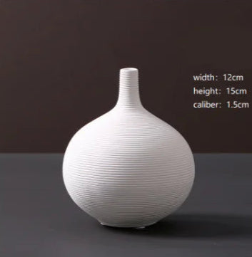 Minimalist White Ceramic Vase