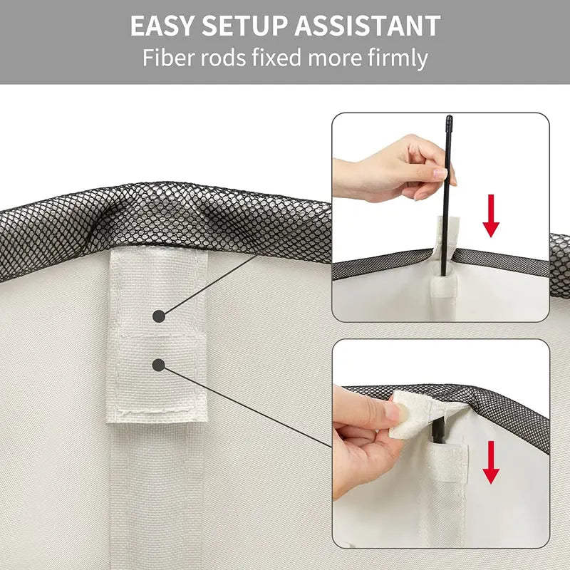 Collapsible Slim Laundry Hamper with Handles 45L