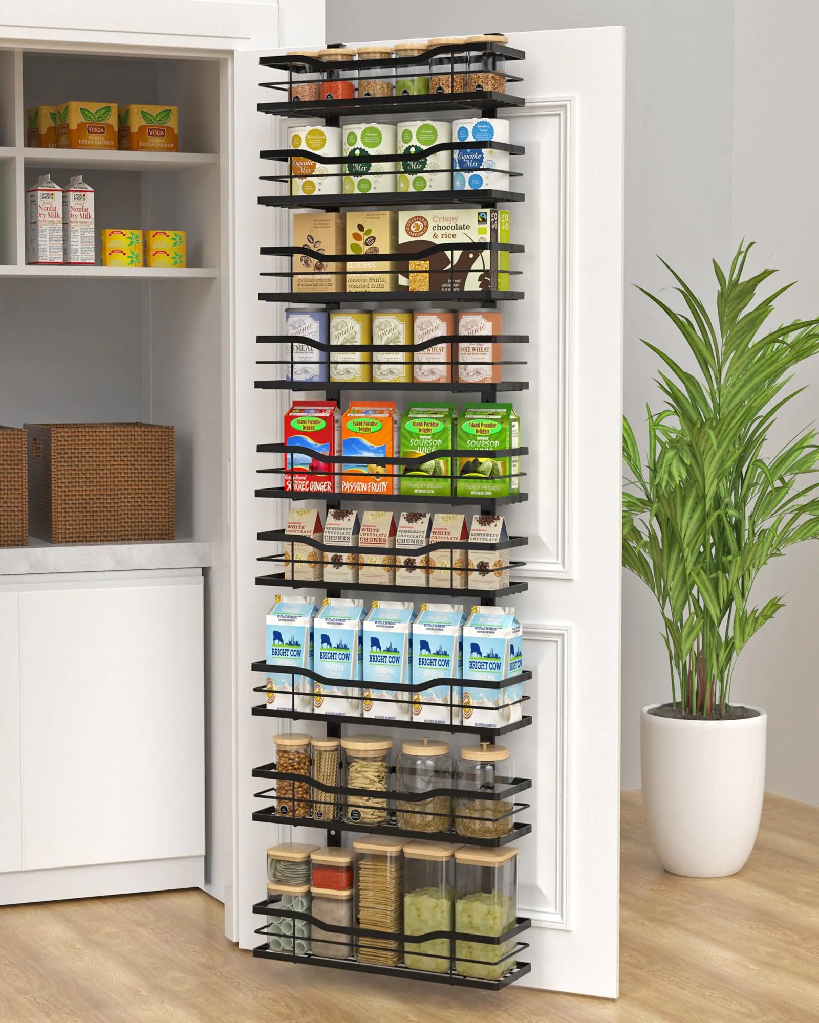 VyGrow 9-Tier Over The Door Pantry Organizer Metal Pantry Organizers