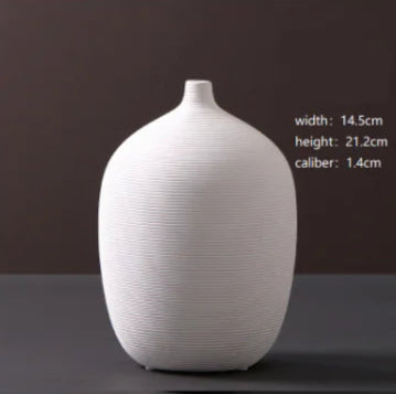 Minimalist White Ceramic Vase