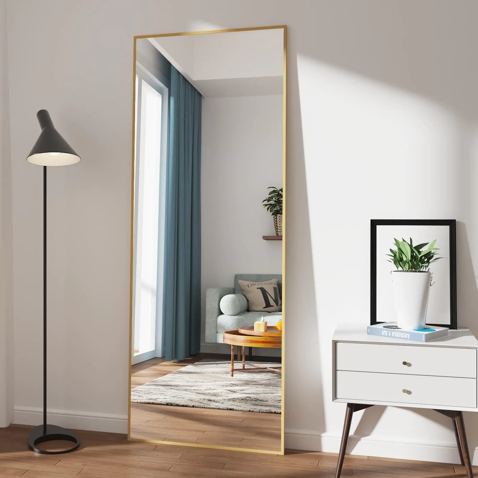 FOYEESION Full Length Mirror with Stand