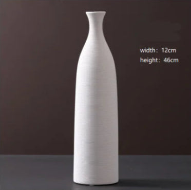 Minimalist White Ceramic Vase