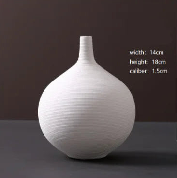 Minimalist White Ceramic Vase
