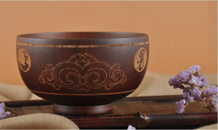 Mongolian Wooden Craft Bowl for Tableware