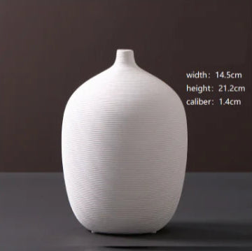 Minimalist White Ceramic Vase