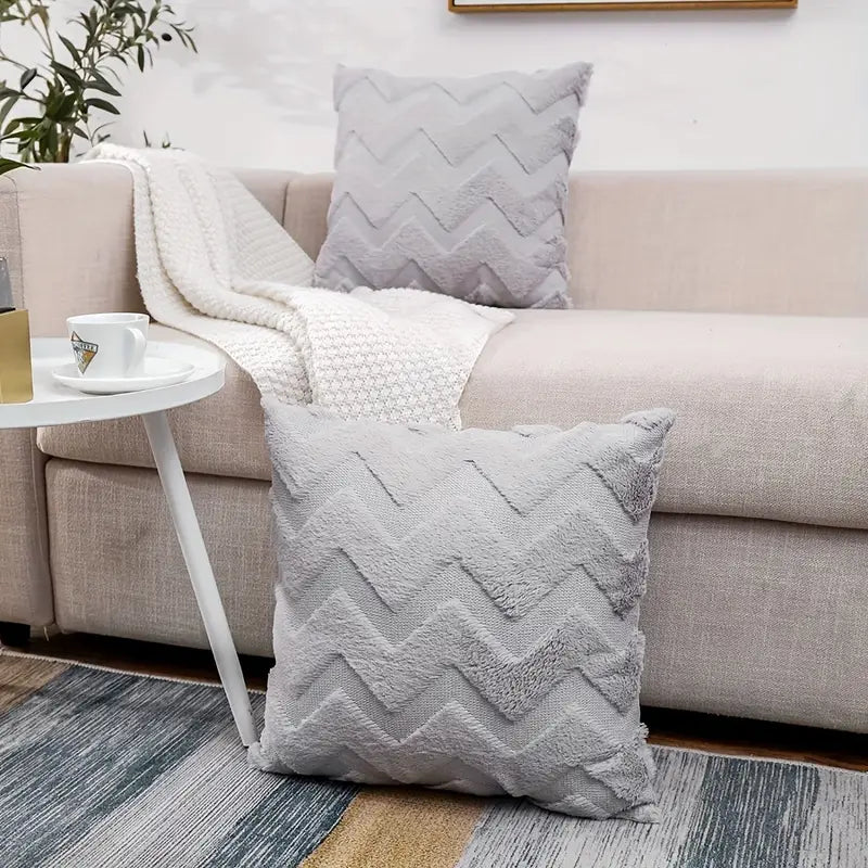 Wavy Pattern Decorative Pillow Cover