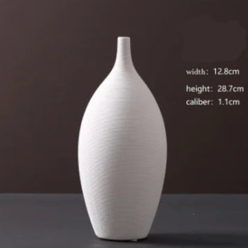 Minimalist White Ceramic Vase
