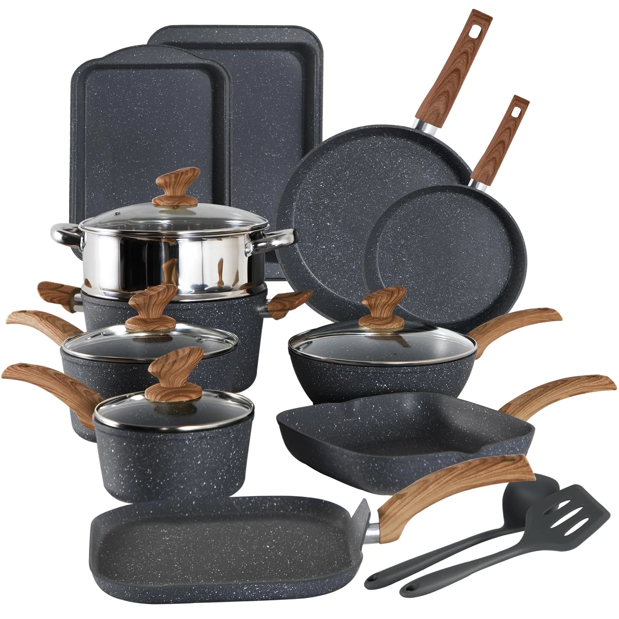 17- Piece Set Kitchen Academy Induction Cookware