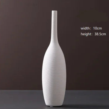 Minimalist White Ceramic Vase