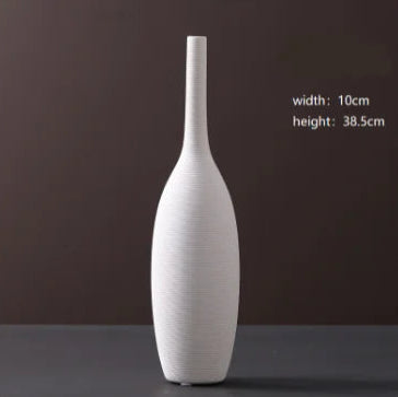 Minimalist White Ceramic Vase