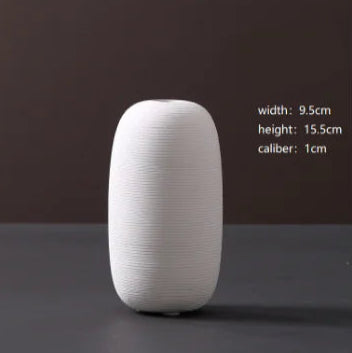 Minimalist White Ceramic Vase
